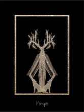 Load image into Gallery viewer, Foggy Bummers Virgo Art Print Black and Gold