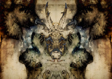 Load image into Gallery viewer, Foggy Bummers Art Print-Leaf Print with Roe Deer Head
